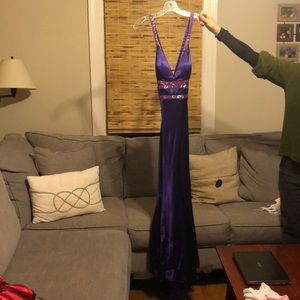 Purple jewel tones prom dress